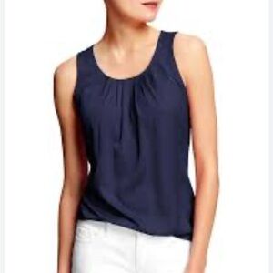 Banana Republic Black Ruched Tank Top
